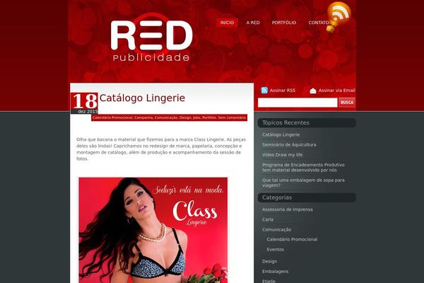 Red theme site design template sample
