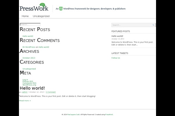 Presswork theme site design template sample