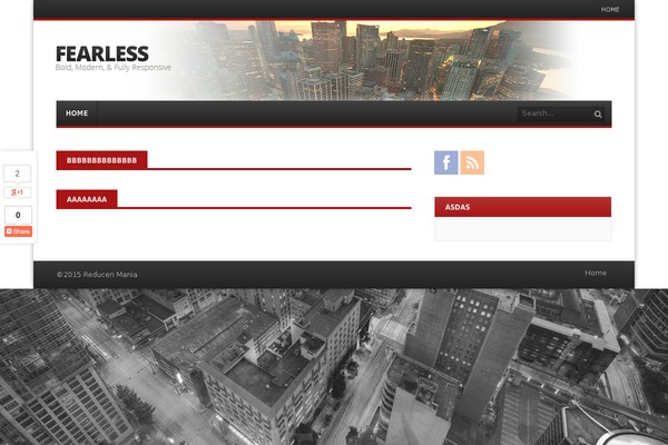 Fearless theme site design template sample