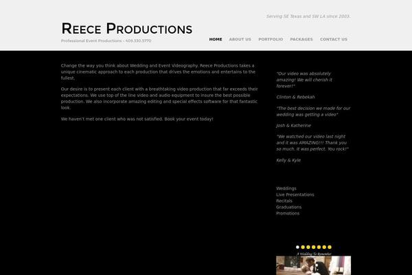 reeceproductions.com site used Agency Theme