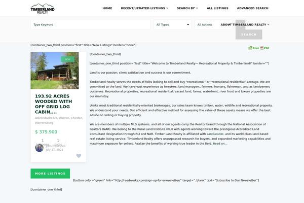Wp Estate theme site design template sample