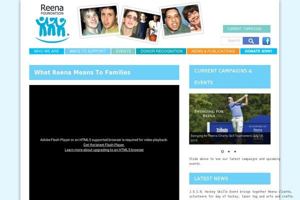 reenafoundation.org site used Reena-theema