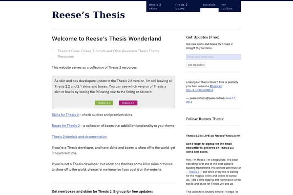 Thesis theme site design template sample