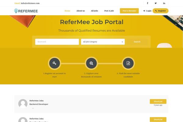 Site using Jobmonster-addon plugin