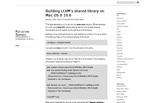 reflectivesurface.com site used Oulipo