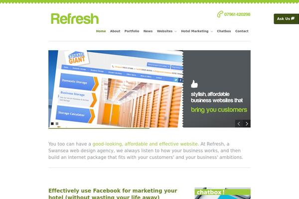 Inbox theme site design template sample