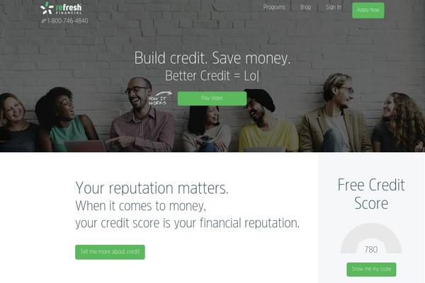 ReFresh theme site design template sample
