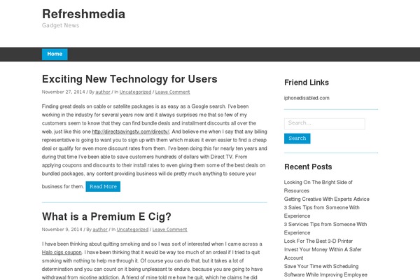 Minn Lite theme site design template sample