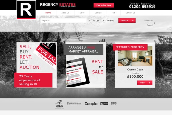 Regency theme site design template sample