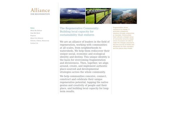 Alliance theme site design template sample