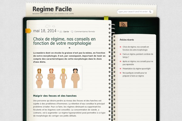 Diary theme site design template sample