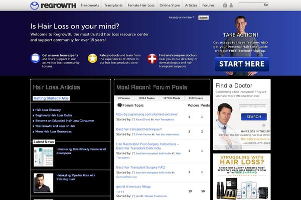 regrowth.com site used Healthline