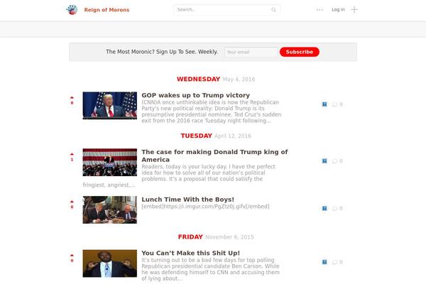 reignofmorons.com site used Pluginhunt