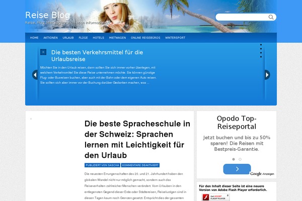 Calypso theme site design template sample