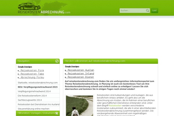 reisekostenabrechnung.com site used Optimieren