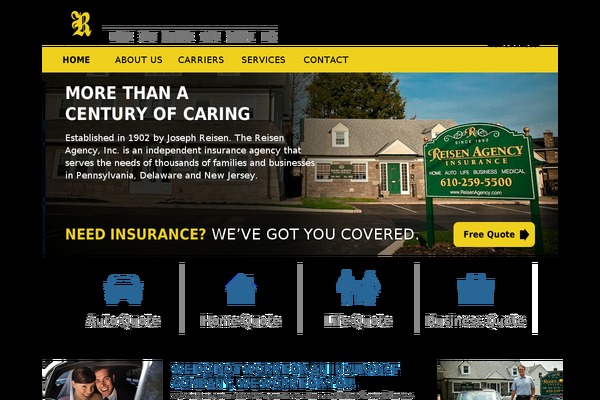 Reisen theme site design template sample