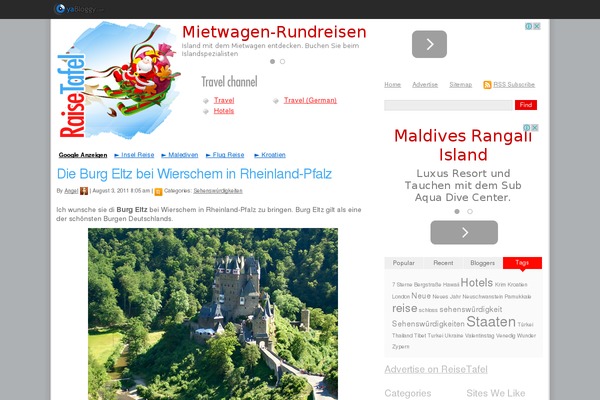 Yabloggy theme site design template sample
