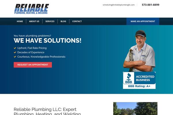 Plumbing theme site design template sample