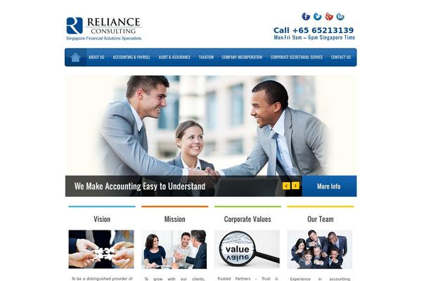 Reliance theme site design template sample