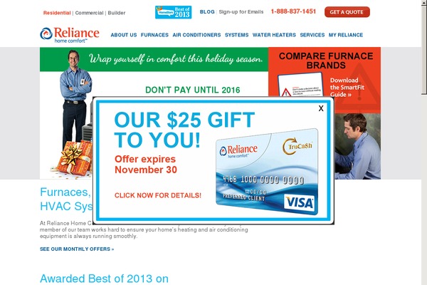 reliancehomecomfort.com site used Reliance