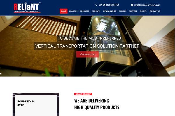 reliantelevators.com site used Reliant