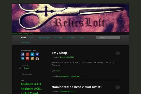Site using Etsy Shop plugin