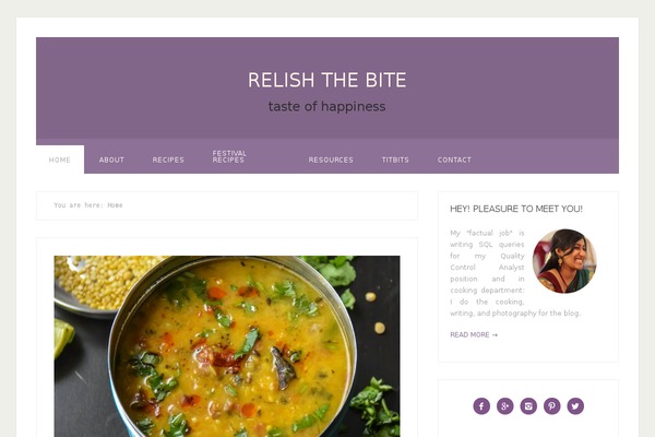 relishthebite.com site used Lifestyle Pro