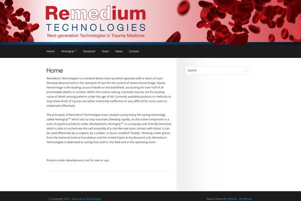 Retina theme site design template sample