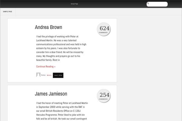 Inspire theme site design template sample