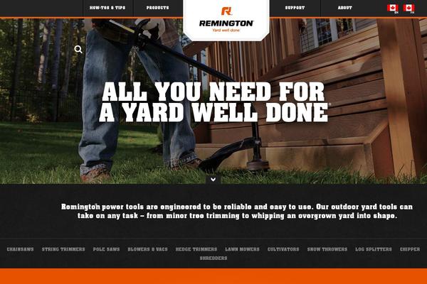 remingtonpowertools.com site used Remington-responsive