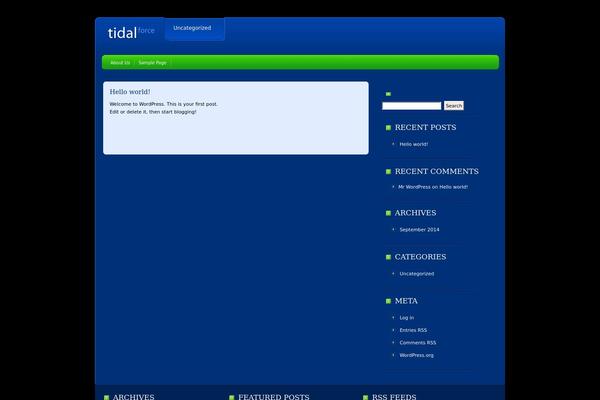 Tidalforce theme site design template sample