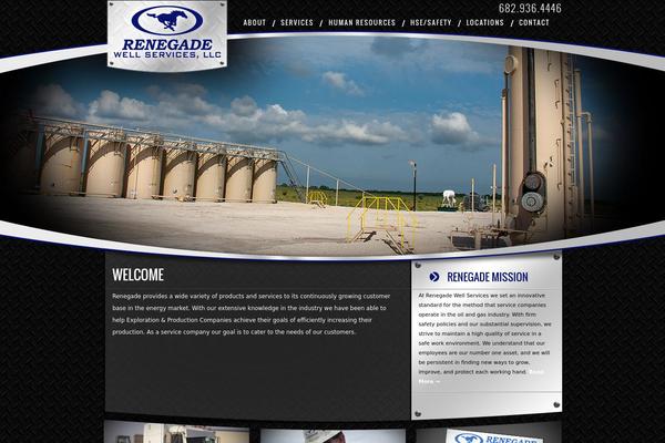 Renegade theme site design template sample