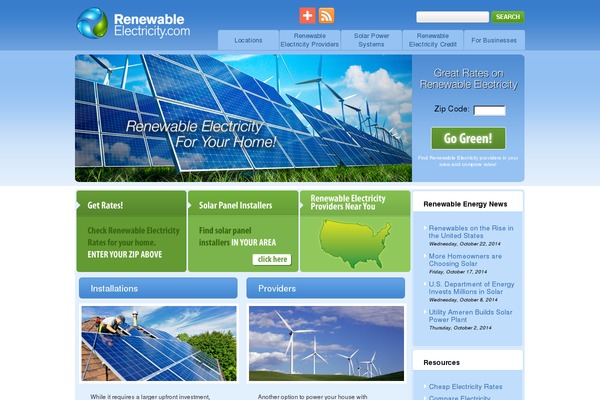 renewableelectricity.com site used Theme951