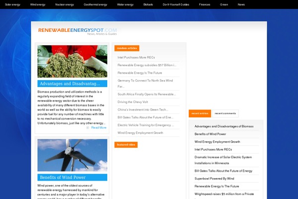 renewableenergyspot.com site used Influx