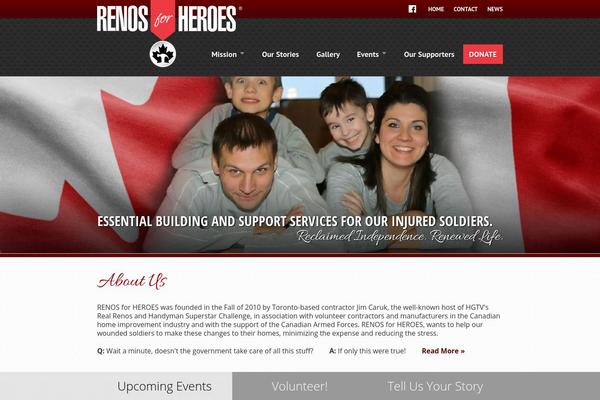 renosforheroes.org site used Bones-theme