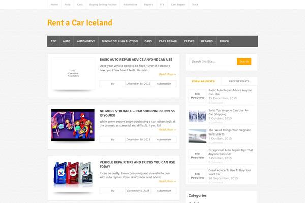 Bloggie theme site design template sample