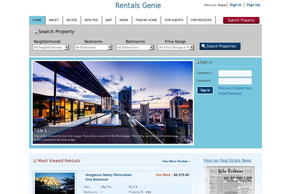RealEstate theme site design template sample