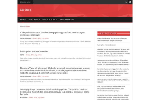 News Mix Light theme site design template sample