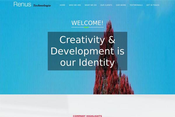 renustechnologix.com site used AccessPress Parallax