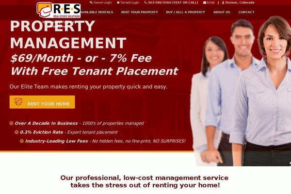Res theme site design template sample