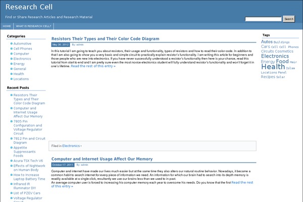 AndyBlue theme site design template sample