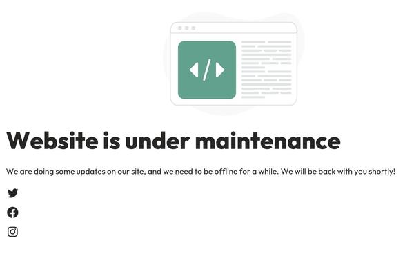 Site using WP Maintenance Mode plugin