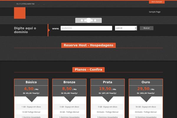 Megahost theme site design template sample