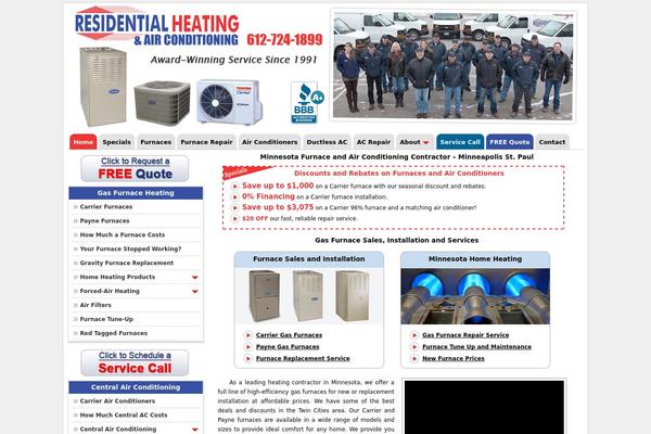Hvac theme site design template sample