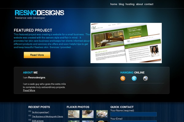 Starkers theme site design template sample