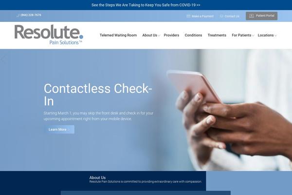 resolutemd.com site used Template-e