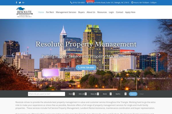Resolute theme site design template sample