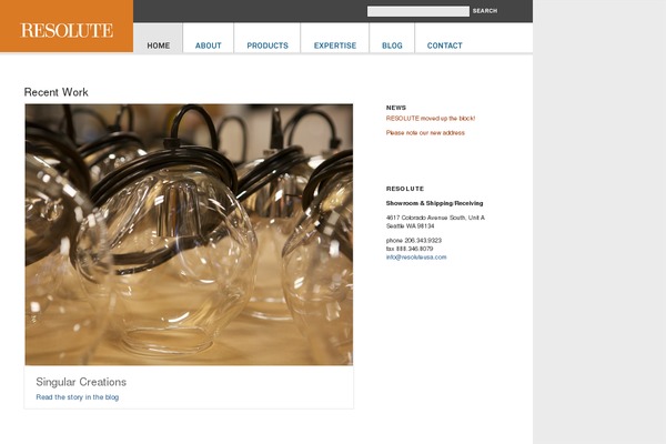 Resolute theme site design template sample
