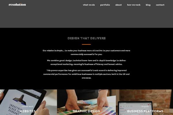 Resolution theme site design template sample