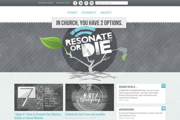 resonateordie.com site used Bootstrapwp